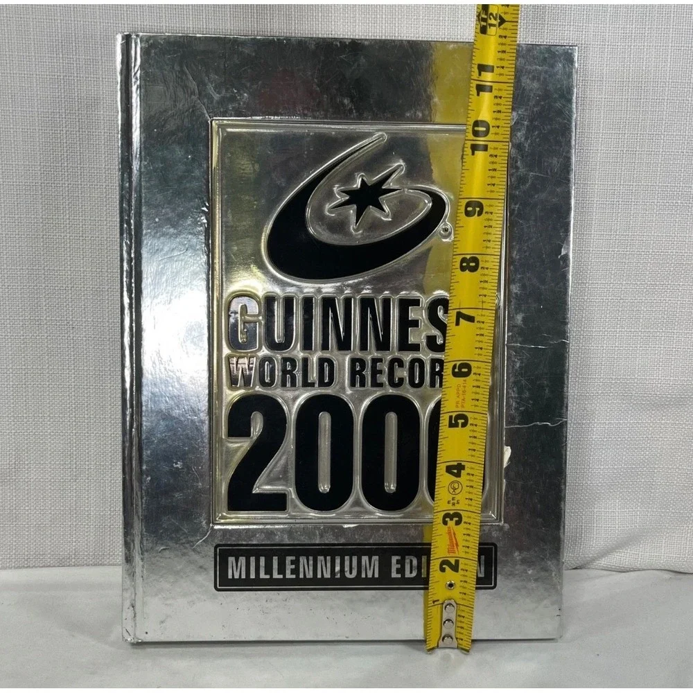 Guinness World Records 2000 Millennium Edition Silver Foil Hardcover Y2K Book